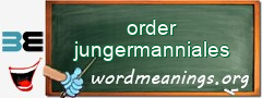 WordMeaning blackboard for order jungermanniales